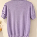 Thumbnail for Matinique – Polo en laine mérinos 100 % – Lilas – Taille M