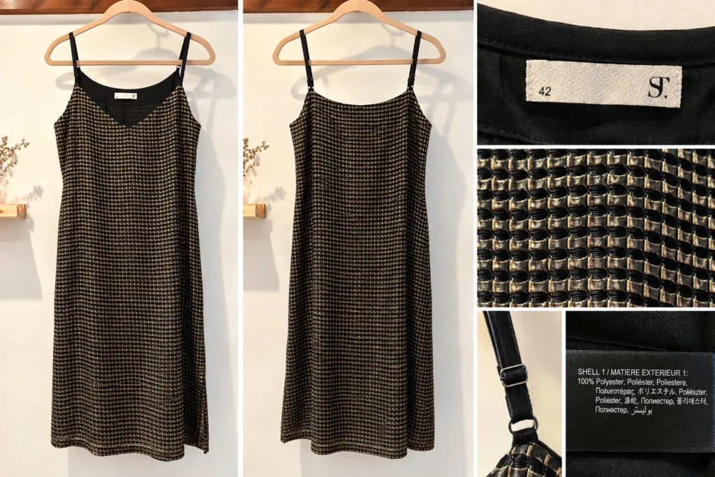 Image for Supertrash ‘Boil’ dress – Black and metallic gold – Size 42