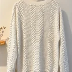Thumbnail for John + Jenn cream jumper – Textured knit – Size M