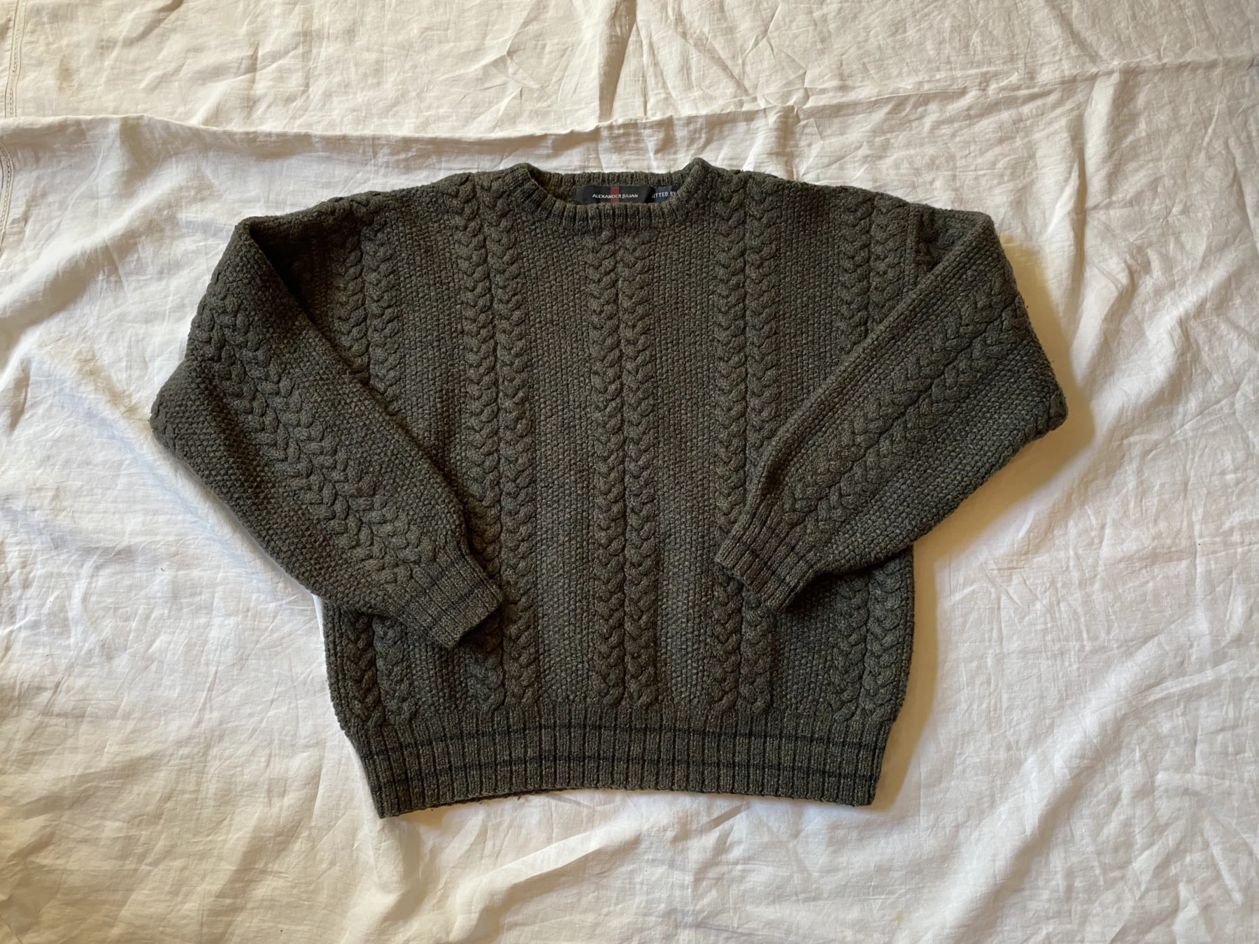 Green woollen jumper *Other seconde main