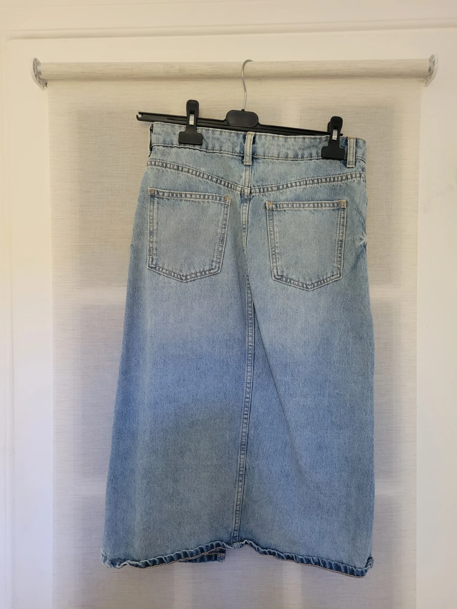 Image for Mid-length denim skirt