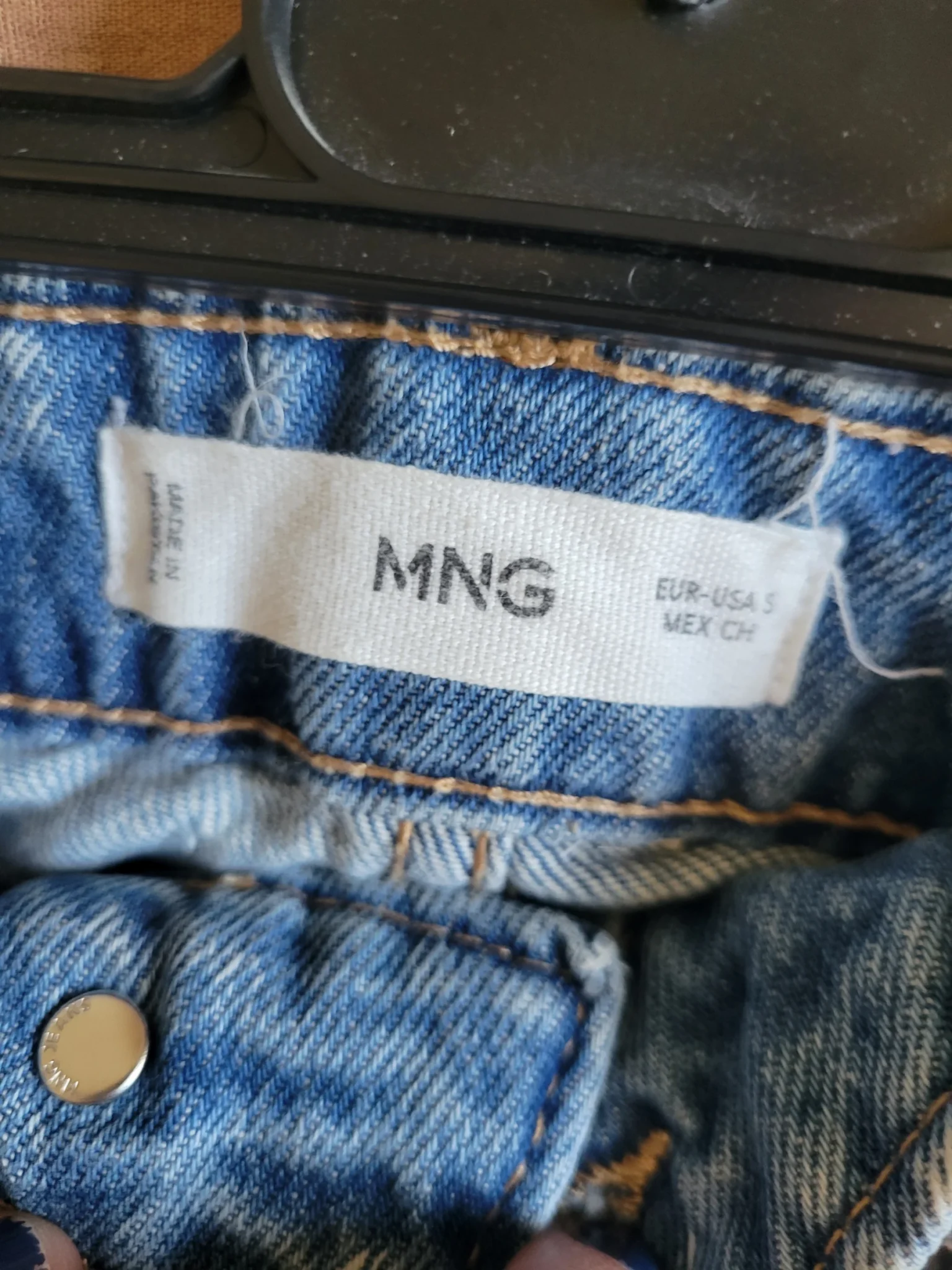 Image for Mid-length denim skirt