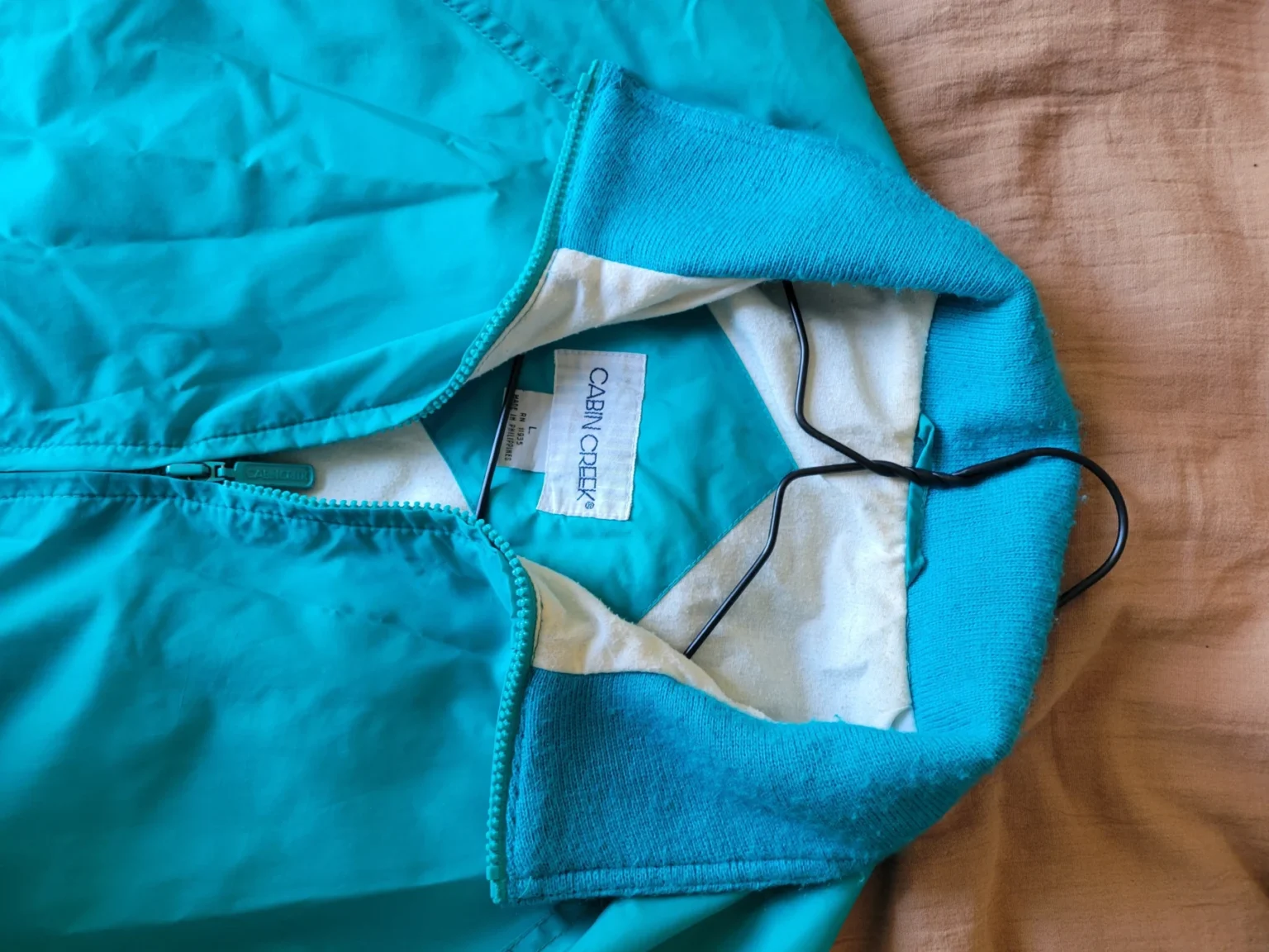 Image for Turquoise blue waterproof jacket
