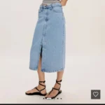 Thumbnail for Mid-length denim skirt