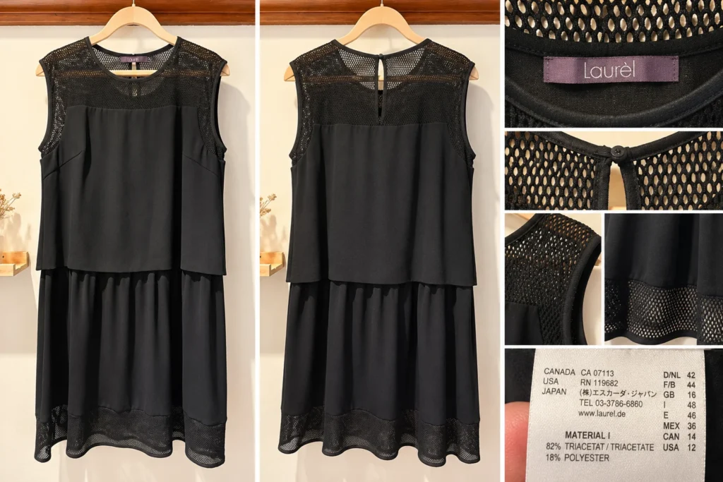 Image for Robe Laurèl – Élégance allemande, résille et effet superposé – Taille 44