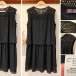 Thumbnail for Robe Laurèl – Élégance allemande, résille et effet superposé – Taille 44