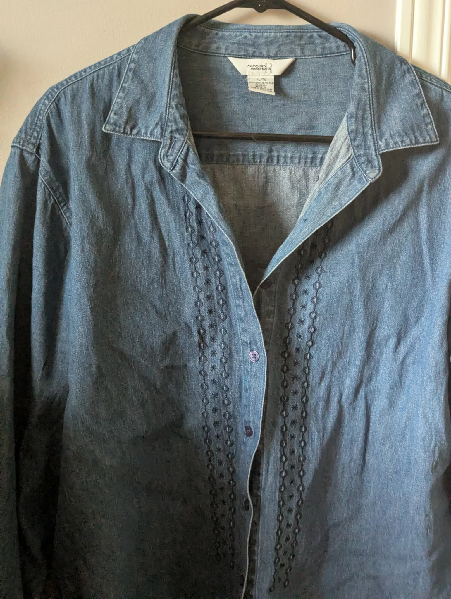 Image for Denim shirt with embroidery