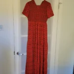 Featured thumbnail for Long dress with a black floral print