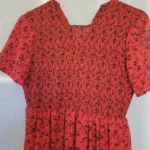 Thumbnail for Long dress with a black floral print