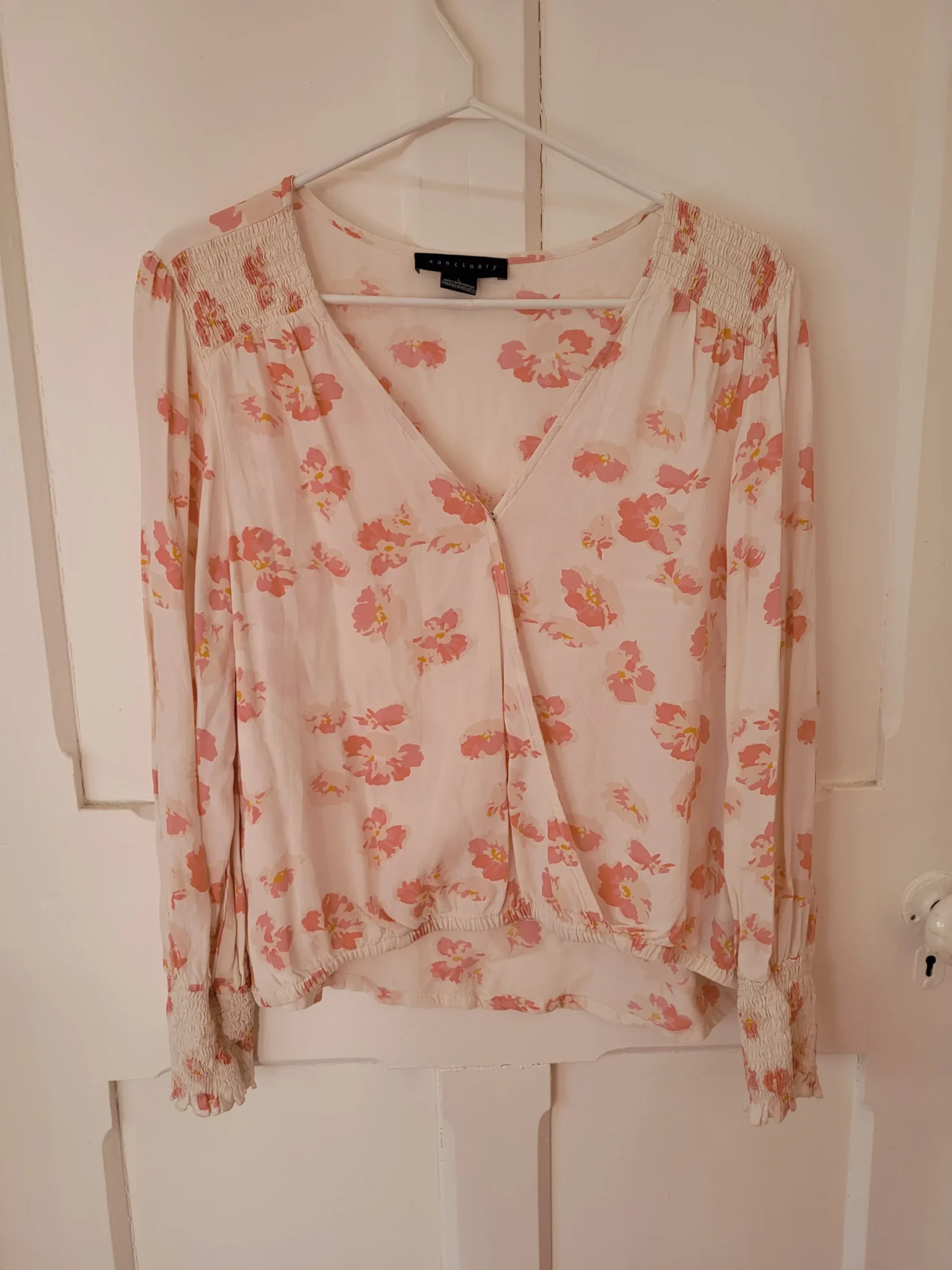 Image for Blouse Sanctuary cache coeur féminine beige rose