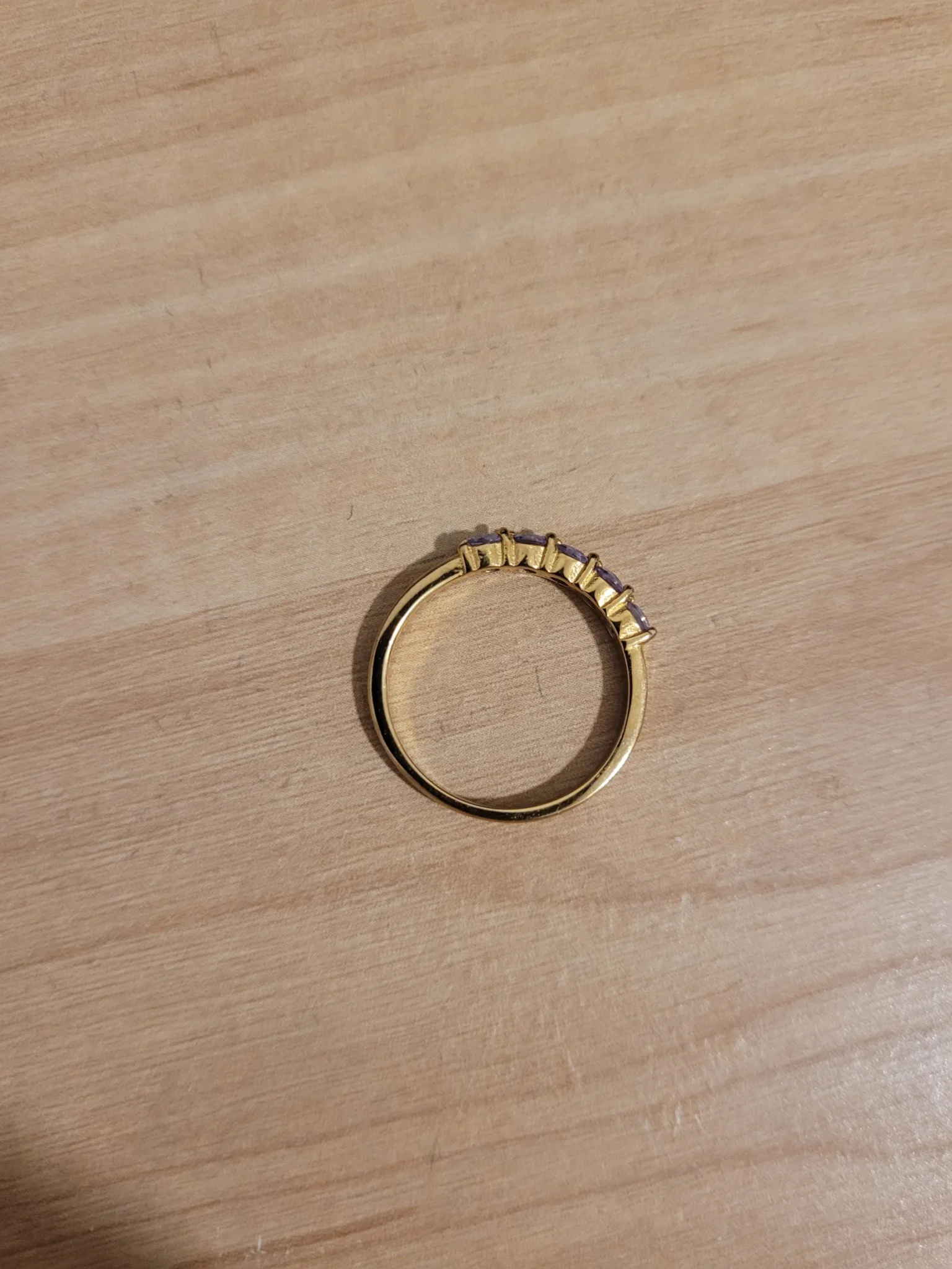 Image for Twenty Compass Gem Ring in gold and lilac