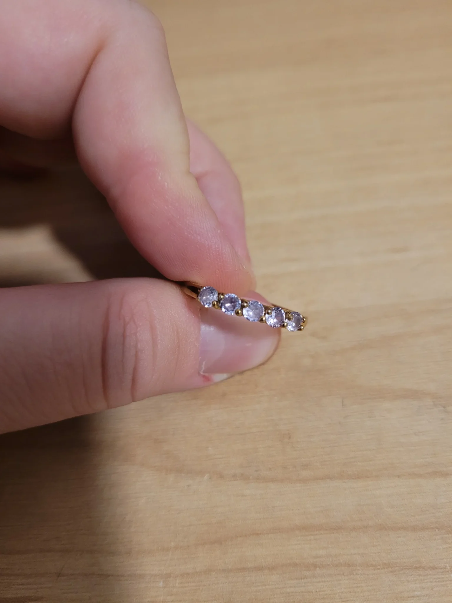 Image for Twenty Compass Gem Ring in gold and lilac
