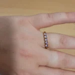 Thumbnail for Twenty Compass Gem Ring in gold and lilac