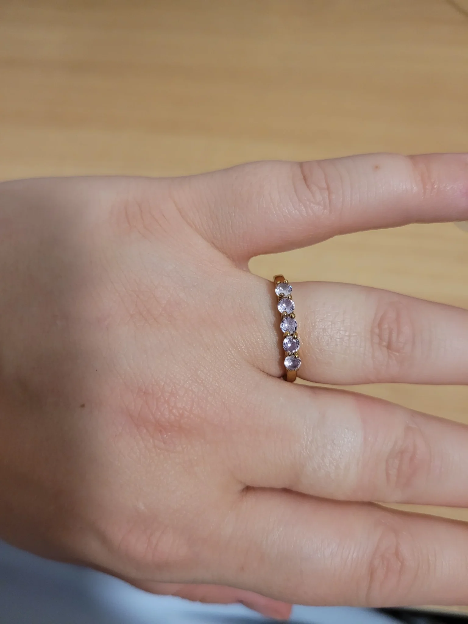 Image for Twenty Compass Gem Ring in gold and lilac