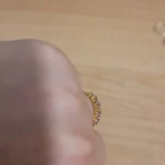 Thumbnail for Twenty Compass Gem Ring in gold and lilac