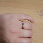 Thumbnail for Twenty Compass Gem Ring in gold and lilac