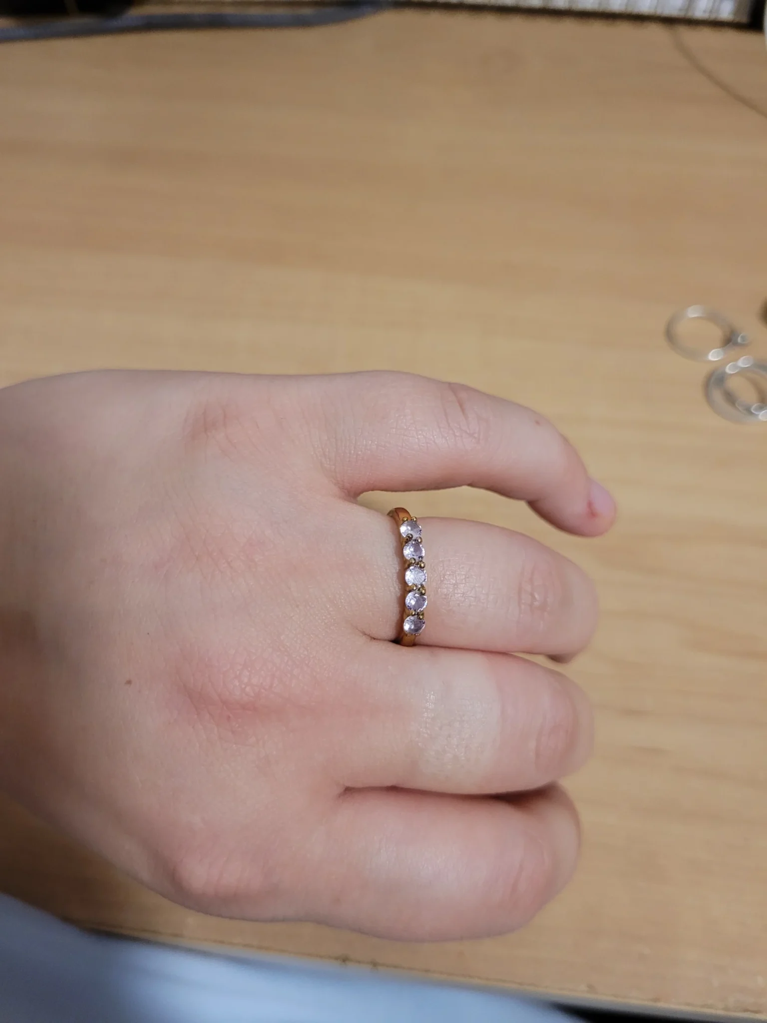 Image for Twenty Compass Gem Ring in gold and lilac