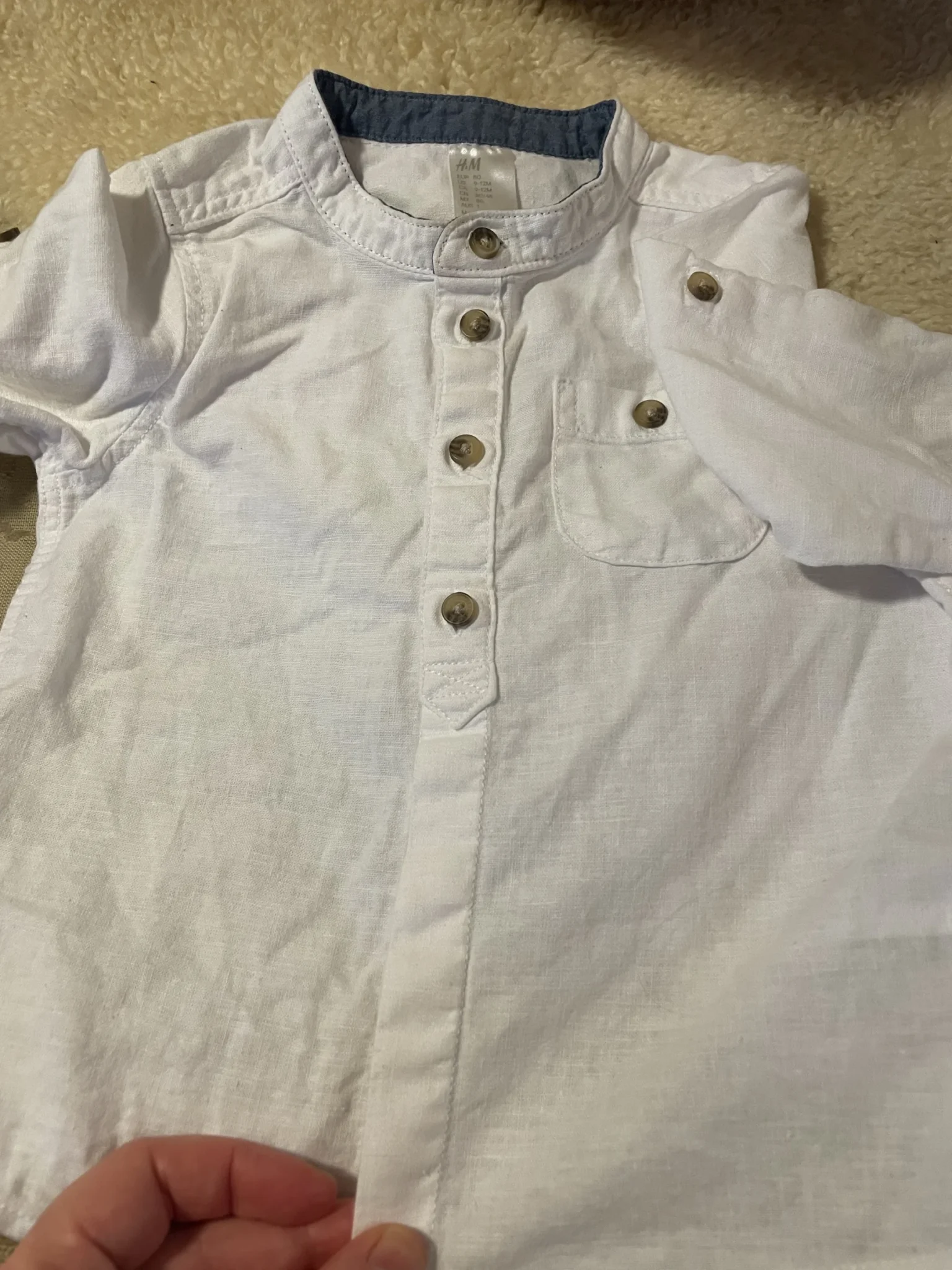 Image for Blouse « sur chemise ou chemise » 9-12 mois bébé unisexe