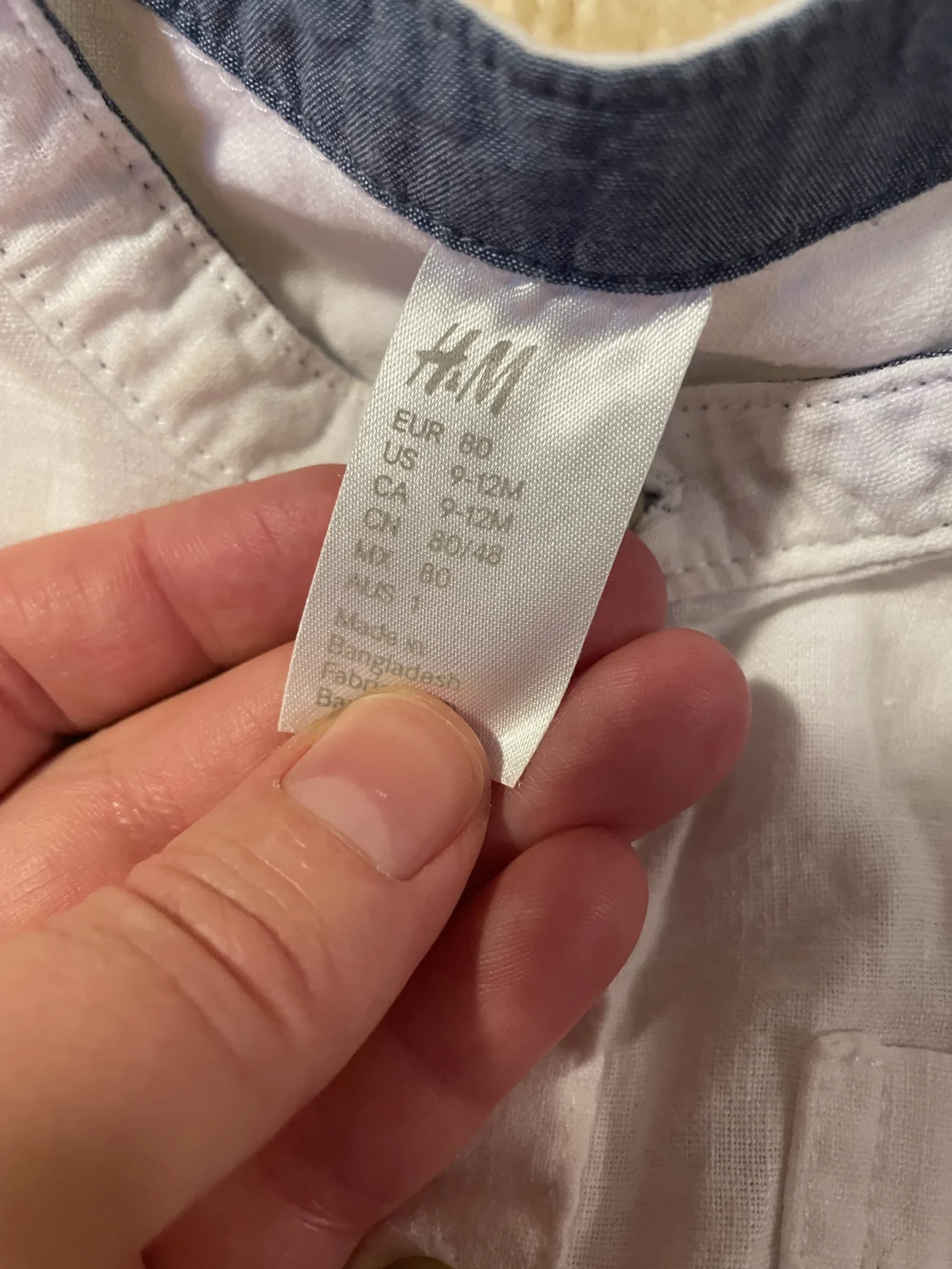 Image for Blouse « sur chemise ou chemise » 9-12 mois bébé unisexe