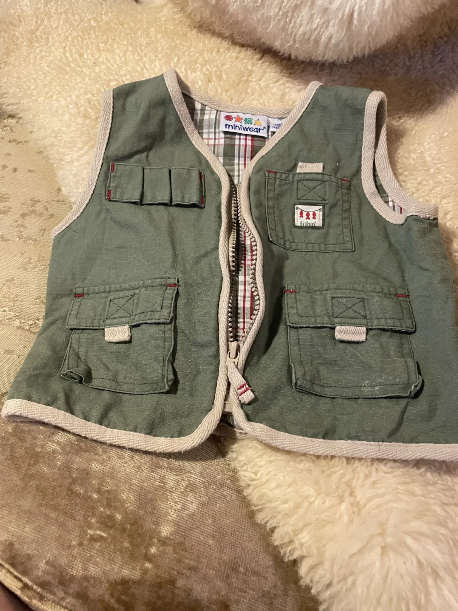 Image for Lightweight sleeveless coat for 12-month-olds