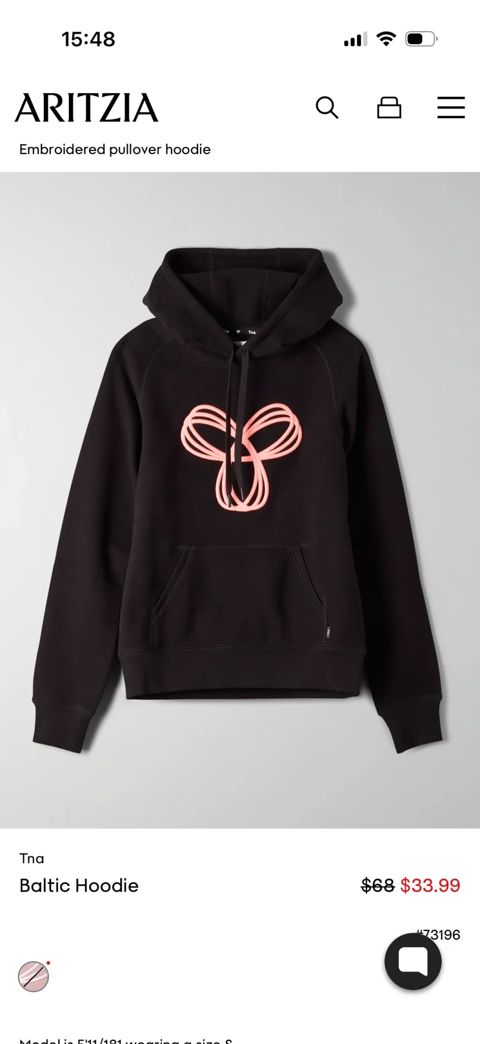 Image for TNA BALTIC hoodie, size medium