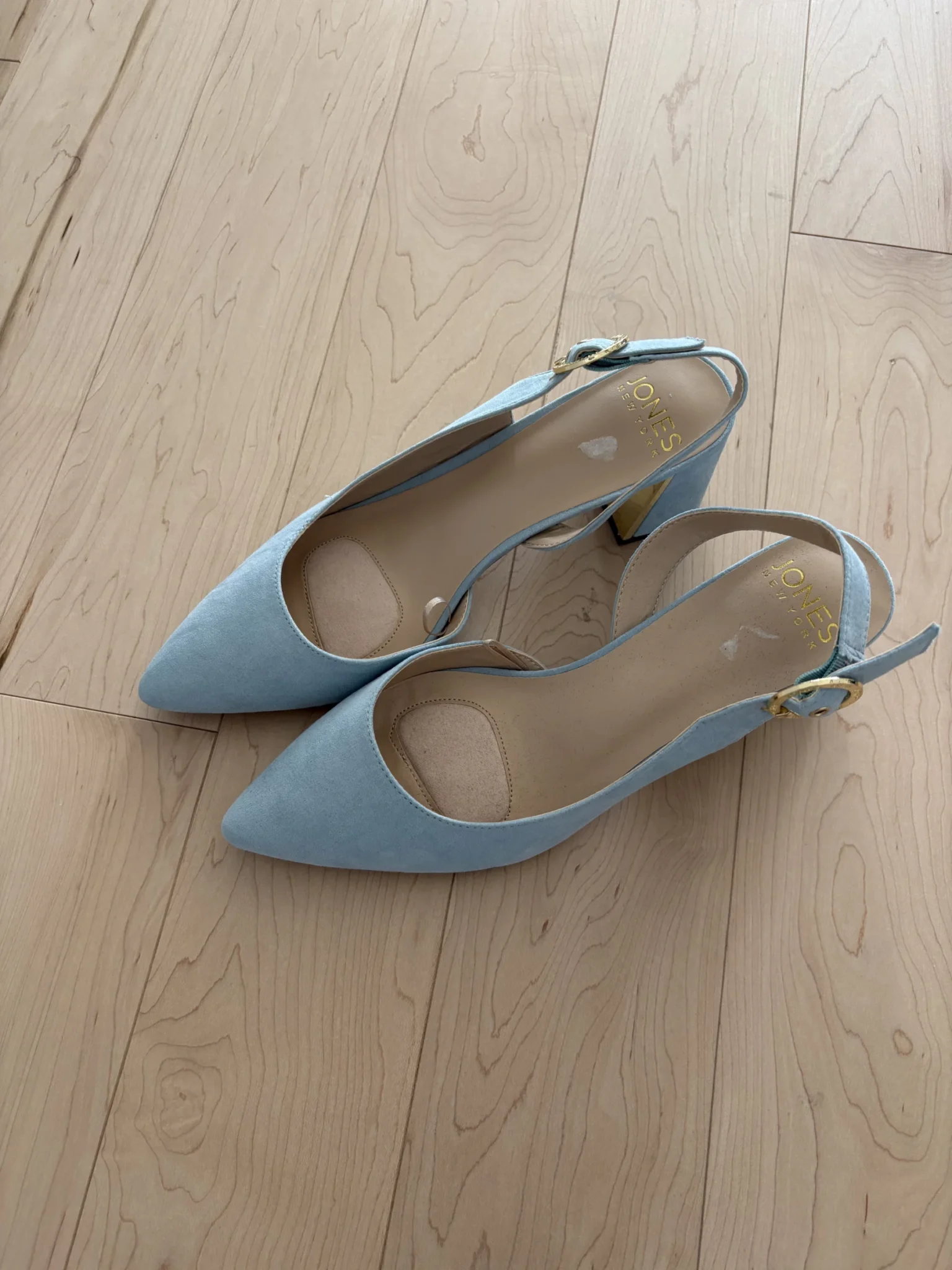 Image for New pale blue high-heeled shoes by Jones New York