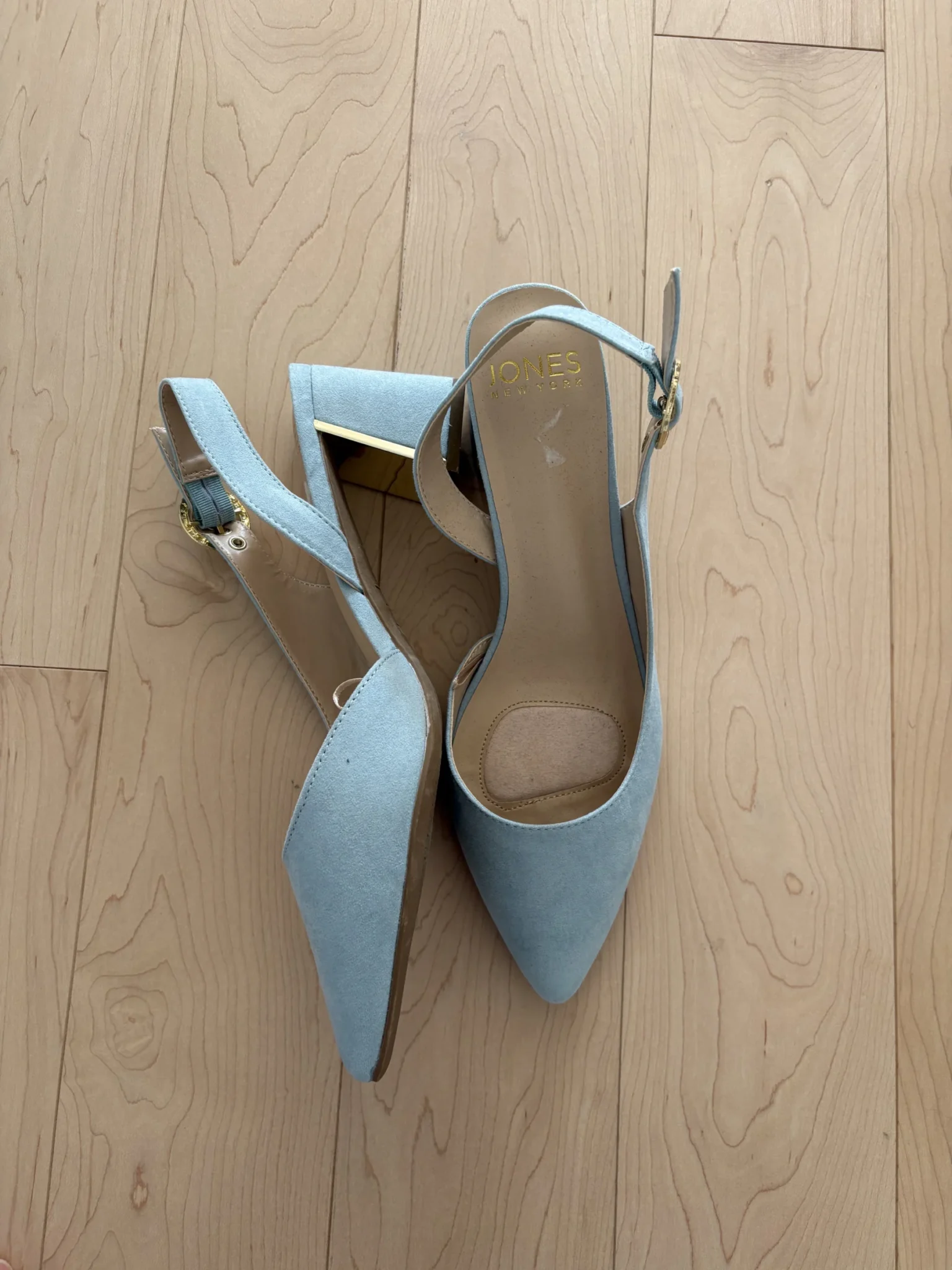 Image for New pale blue high-heeled shoes by Jones New York