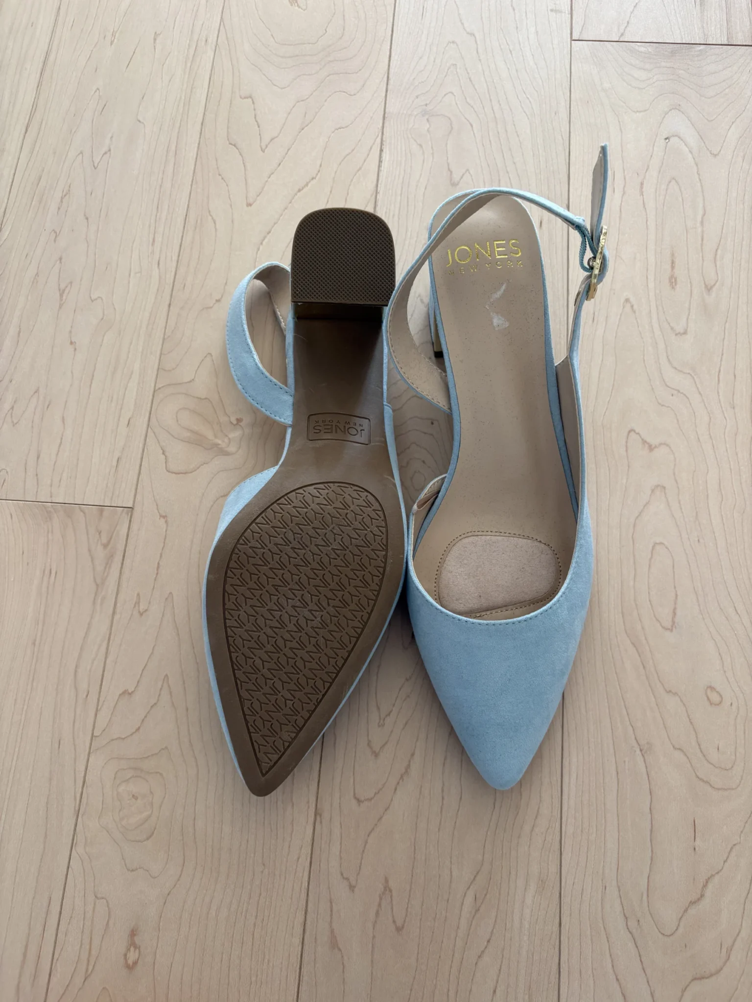 Image for New pale blue high-heeled shoes by Jones New York