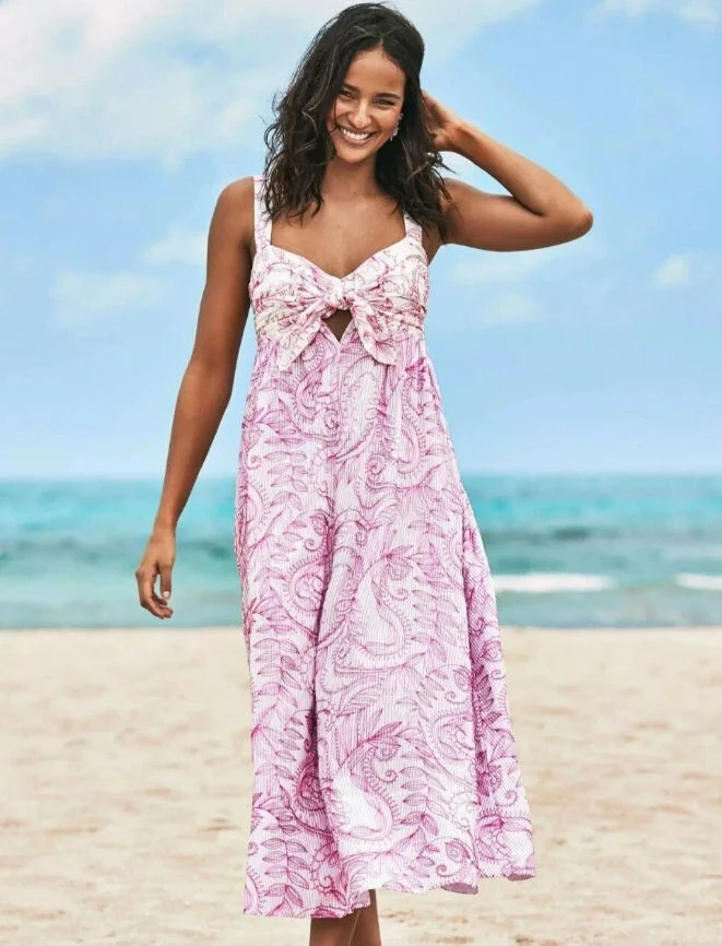 Lilly Pulitzer Sabrinah Midi Dress Floral Purple Quartz Sunshine Swirl Embroidery Size 12 *Other seconde main