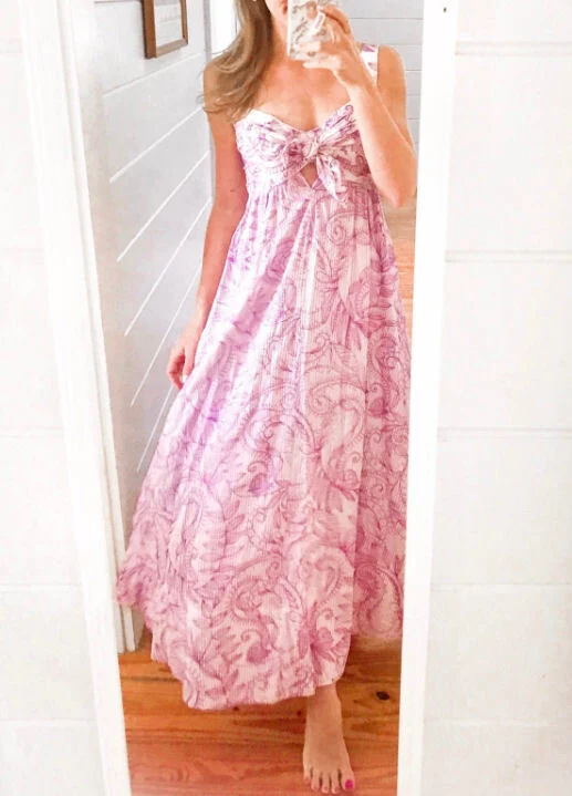 Image for Robe Lilly Pulitzer Sabrinah Rose mauve et blanche taille 12