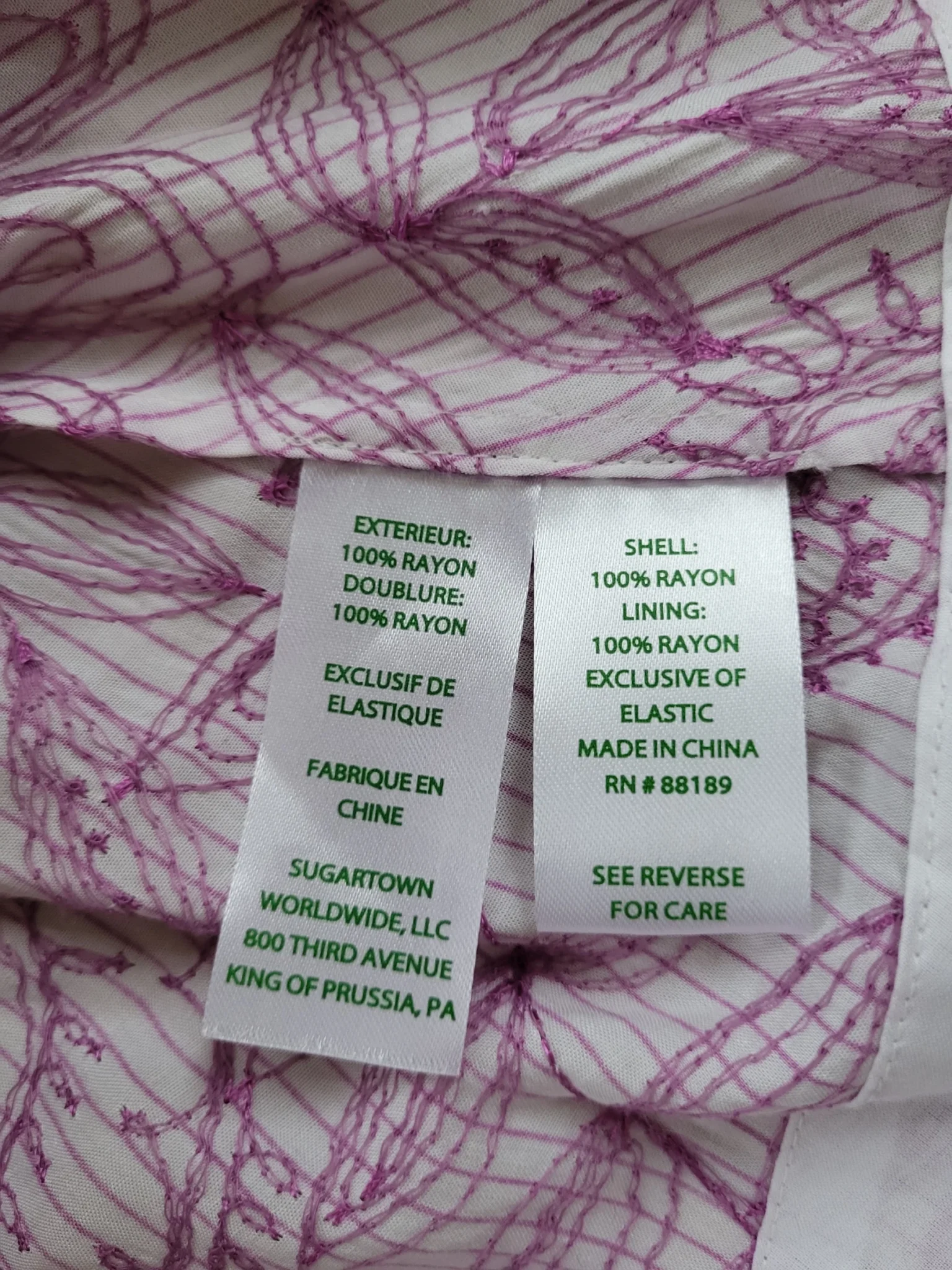 Image for Robe Lilly Pulitzer Sabrinah Rose mauve et blanche taille 12
