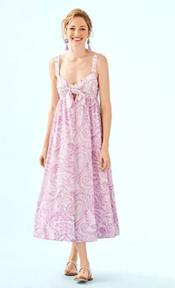 Image for Robe Lilly Pulitzer Sabrinah Rose mauve et blanche taille 12
