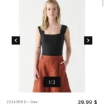 Thumbnail for DEX Square-neck Camisole, Large