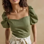 Featured thumbnail for Top manches bouffantes Aurore *neuf*