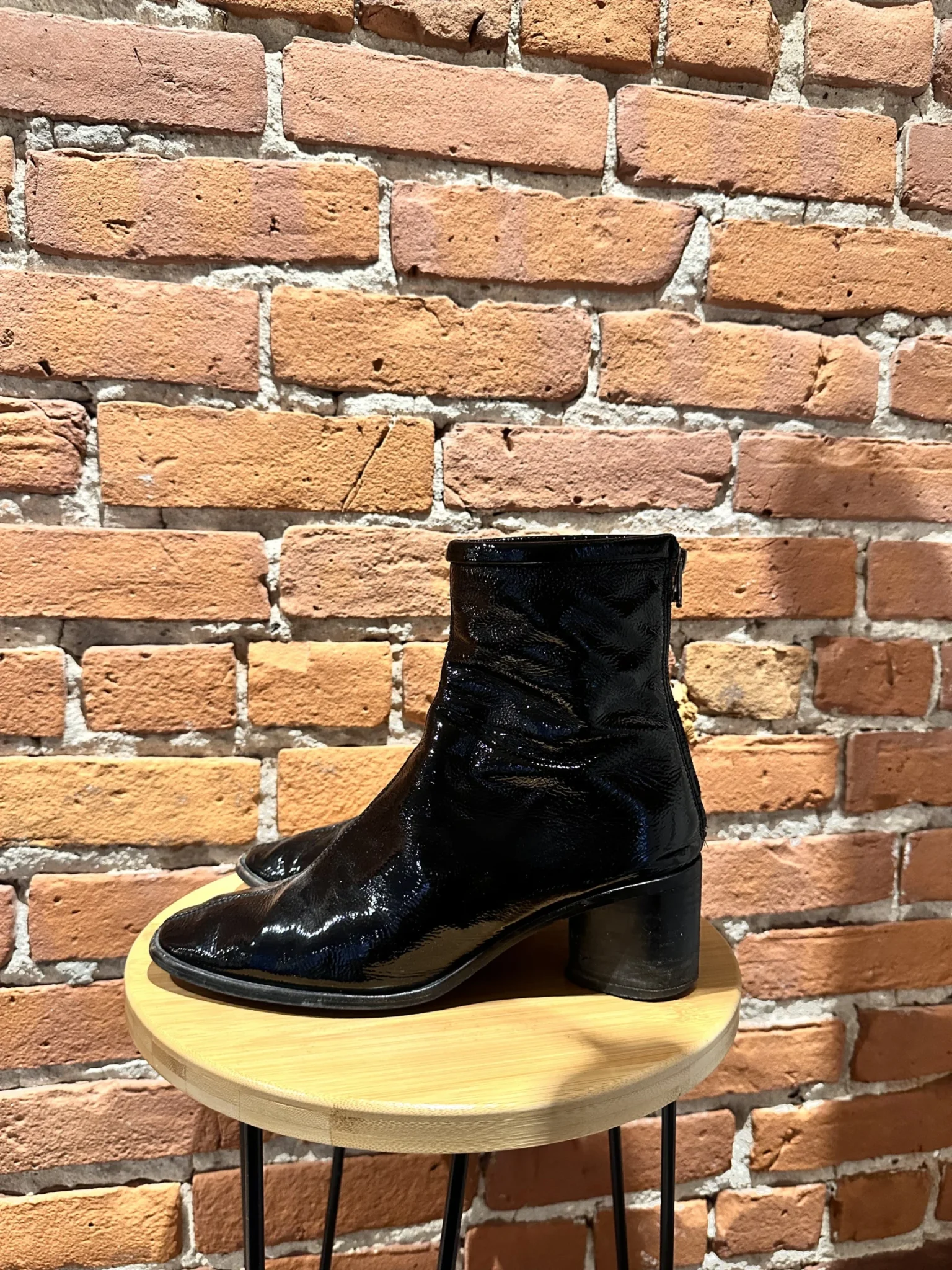Image for Bottes à talon haut L’intervalle cuir vernis noir