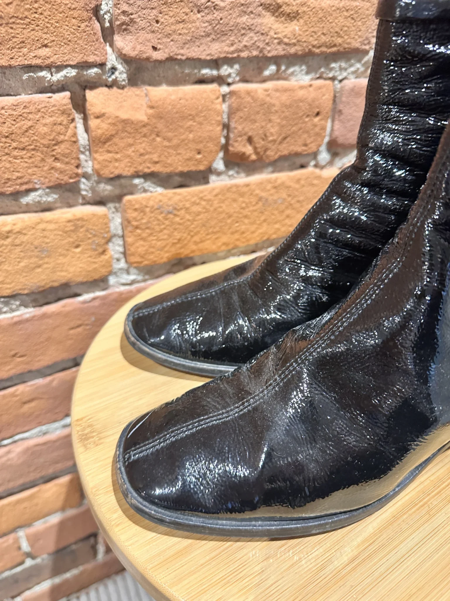 Image for Bottes à talon haut L’intervalle cuir vernis noir