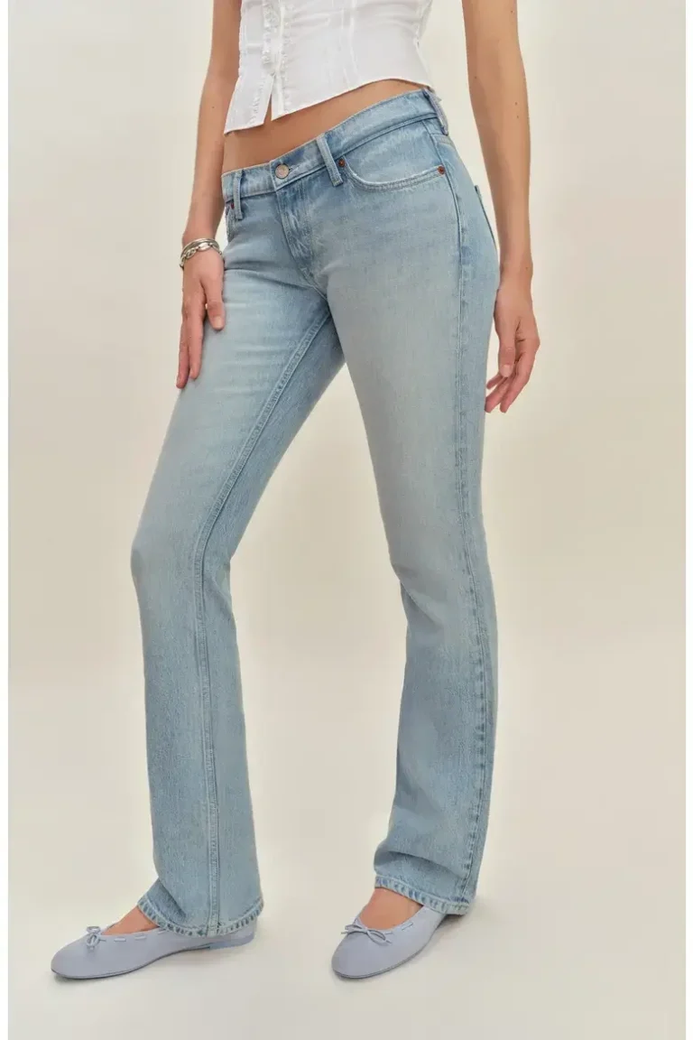Image for Jean Reformation x Devon Lee Carlson Kenny Low-Rise Bootcut Jeans, size 25
