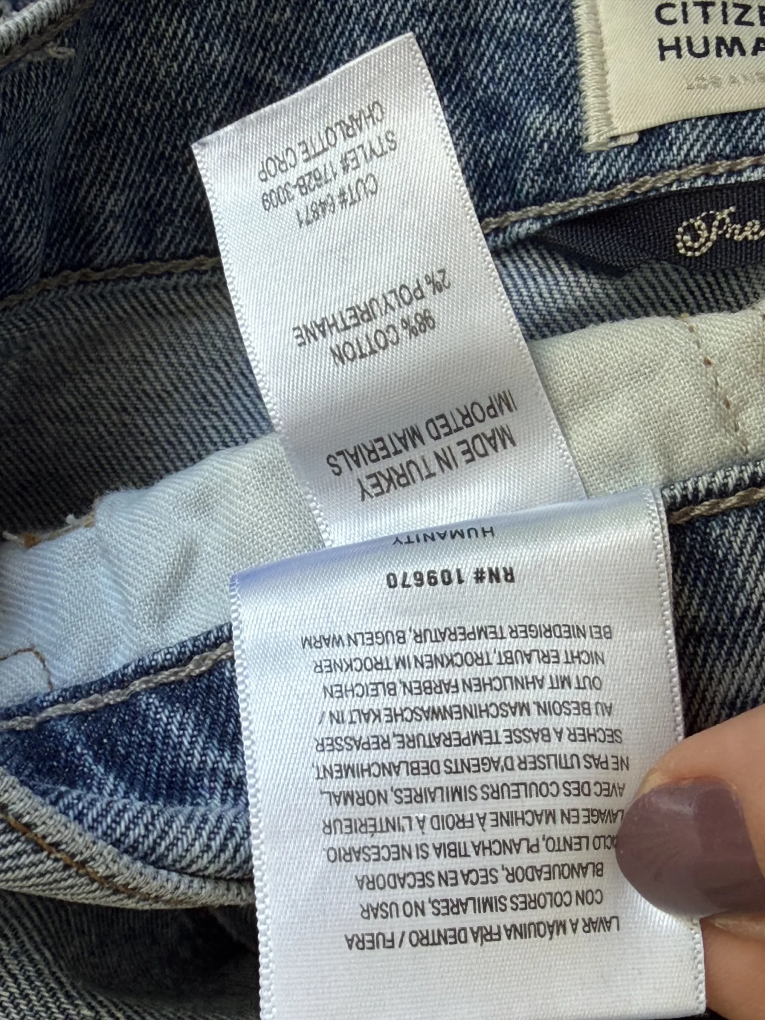 Image for Citizens of Humanity Charlotte Crop jeans, size 27, light blue