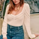 Featured thumbnail for Sézane Manon jumper, size S, ecru