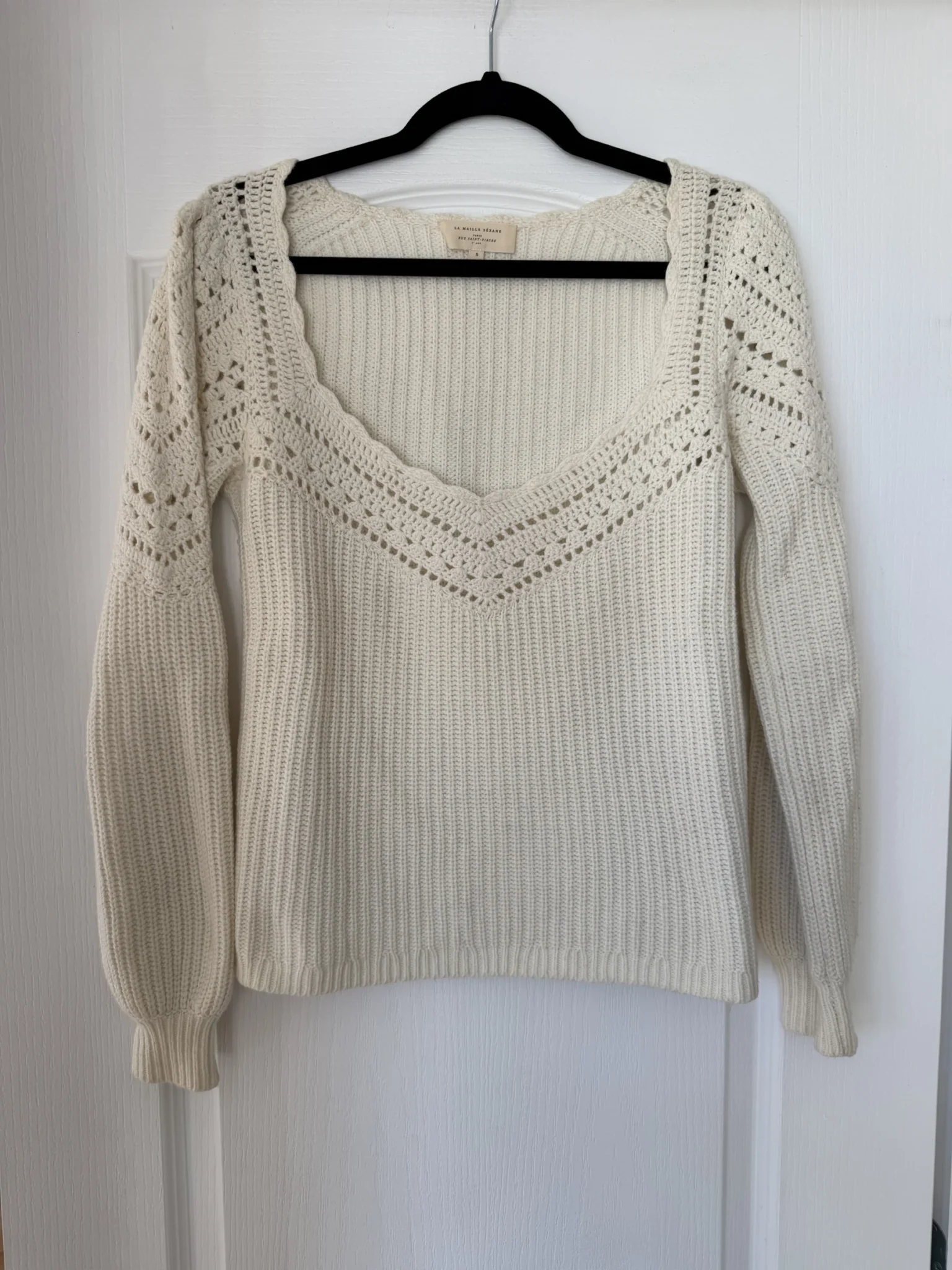 Image for Sézane Manon jumper, size S, ecru