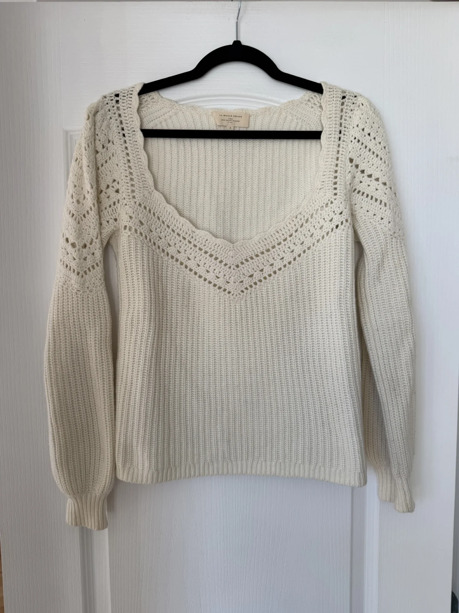 Image for Sézane Manon jumper, size S, ecru