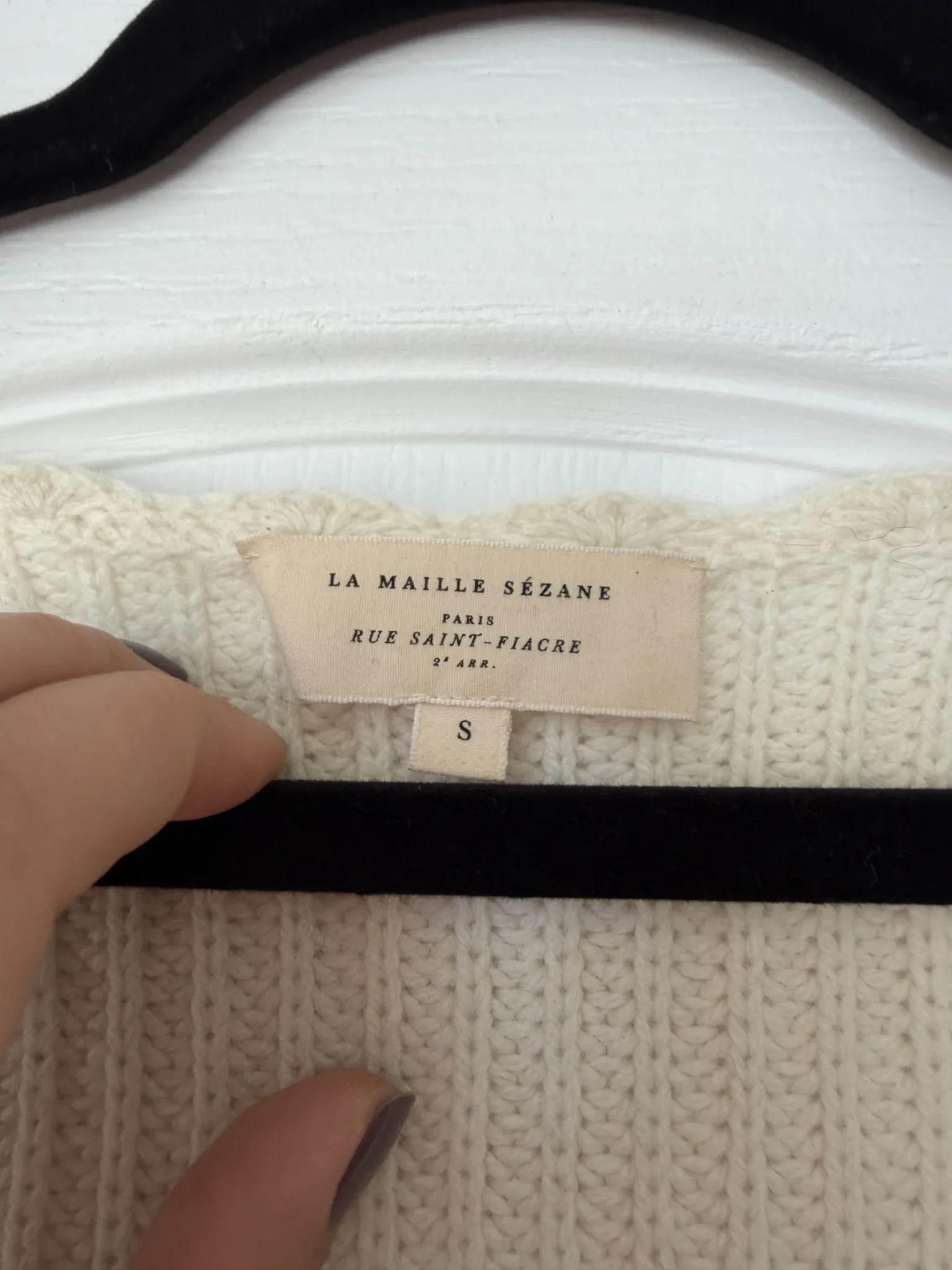 Image for Sézane Manon jumper, size S, ecru
