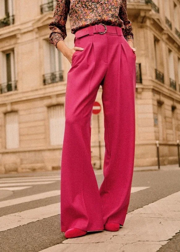 Image for Sézane ‘Théophile’ trousers, size 40, fuchsia pink