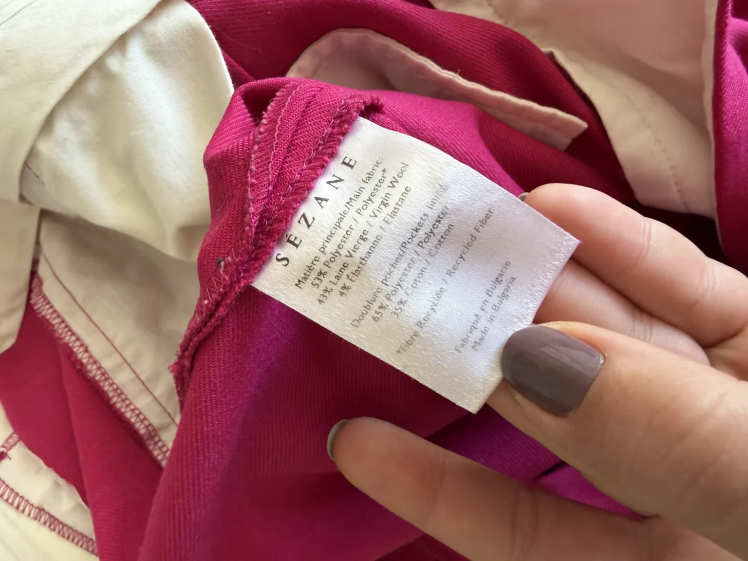 Image for Sézane ‘Théophile’ trousers, size 40, fuchsia pink