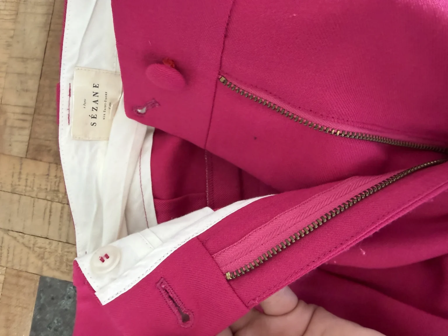 Image for Sézane ‘Théophile’ trousers, size 40, fuchsia pink