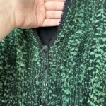 Thumbnail for Bash blouse, size XS, puff-sleeved, green and black