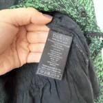 Thumbnail for Bash blouse, size XS, puff-sleeved, green and black