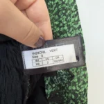 Thumbnail for Bash blouse, size XS, puff-sleeved, green and black