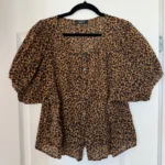 Featured thumbnail for Blouse Madewell taille L léopard marron