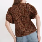 Thumbnail for Blouse Madewell taille L léopard marron
